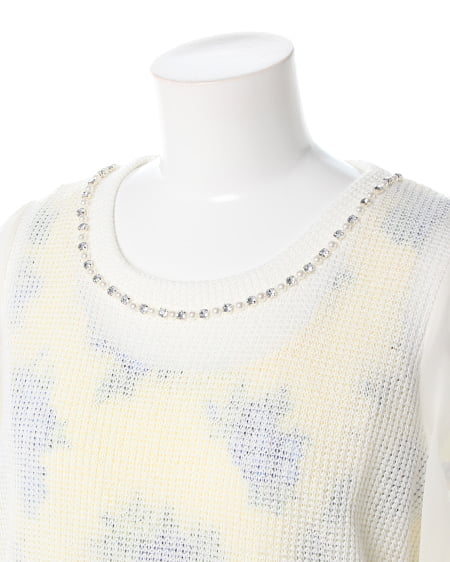 INGNI（イング） 花柄ワンピース／SET ｵﾌﾎﾜｲﾄ/ｲｴﾛｰ