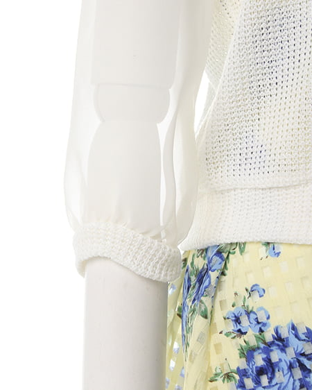 INGNI（イング） 花柄ワンピース／SET ｵﾌﾎﾜｲﾄ/ｲｴﾛｰ