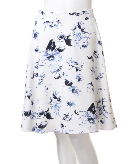 INGNI（イング） 花柄フレア／スカート ｵﾌﾎﾜｲﾄ