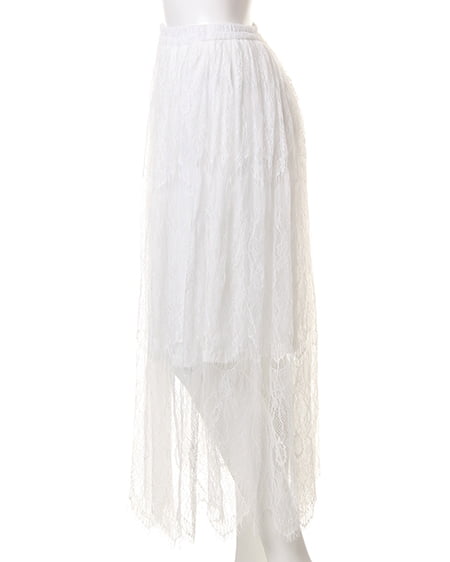 INGNI（イング） ヒゲレースマキシ／スカート ｵﾌﾎﾜｲﾄ/A