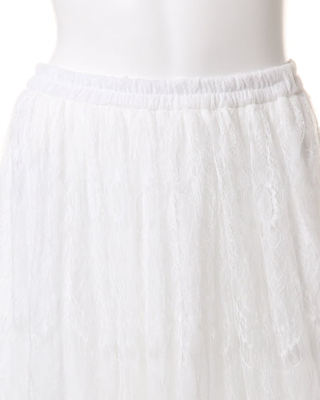 INGNI（イング） ヒゲレースマキシ／スカート ｵﾌﾎﾜｲﾄ/A