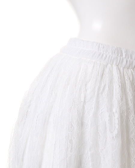 INGNI（イング） ヒゲレースマキシ／スカート ｵﾌﾎﾜｲﾄ/A