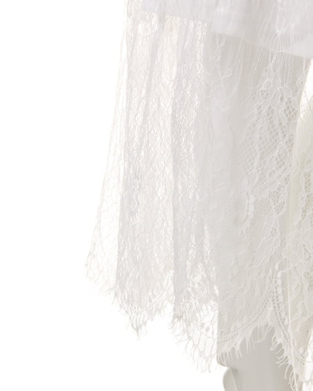 INGNI（イング） ヒゲレースマキシ／スカート ｵﾌﾎﾜｲﾄ/A