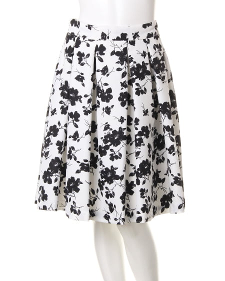 モノトーン花柄タックフレア／スカート｜INGNI(イング) 公式通販