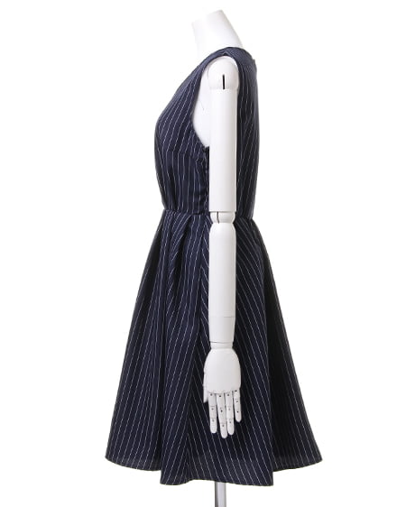 INGNI（イング） ストライプノースリF＆F／ワンピース ｺﾝ/ｼﾛA