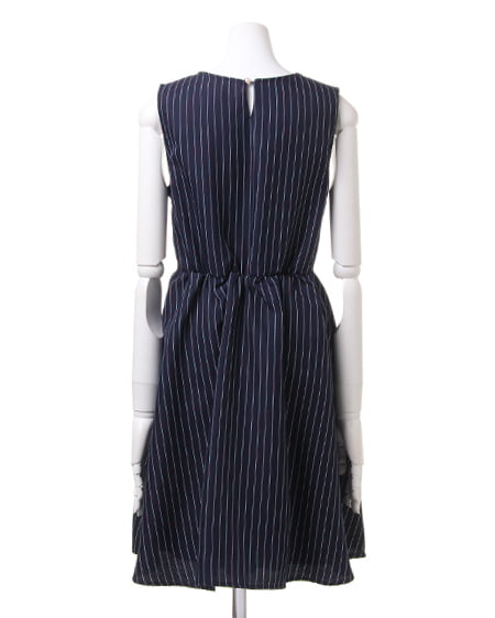 INGNI（イング） ストライプノースリF＆F／ワンピース ｺﾝ/ｼﾛA