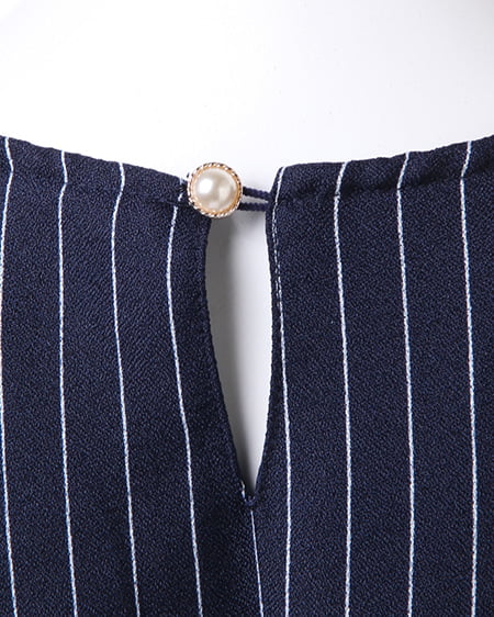 INGNI（イング） ストライプノースリF＆F／ワンピース ｺﾝ/ｼﾛA