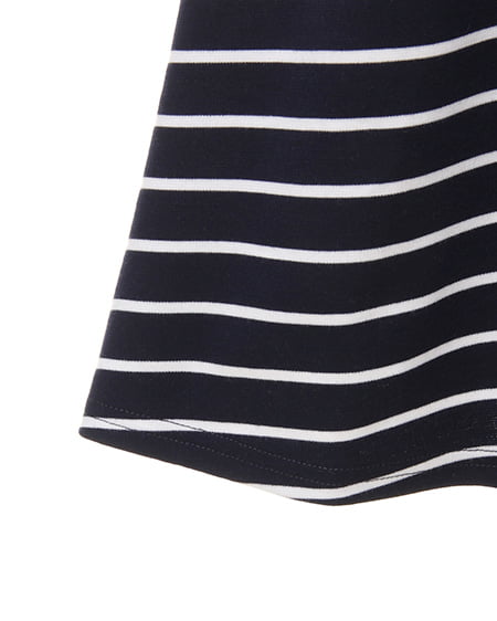 INGNI（イング） ボーダーBACKリボン／ワンピース ｺﾝ/ｵﾌﾎﾜｲﾄ