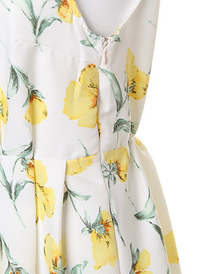 INGNI（イング） 花柄ノースリ／ワンピースC ｵﾌﾎﾜｲﾄ