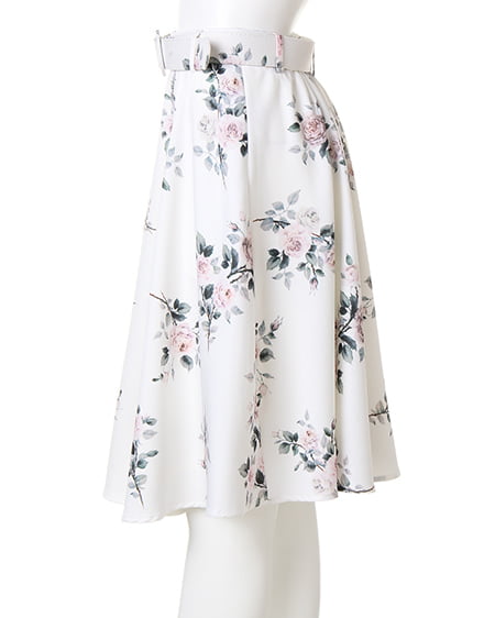 共ベルト付花柄フレアスカート｜INGNI(イング) 公式通販｜INGNI