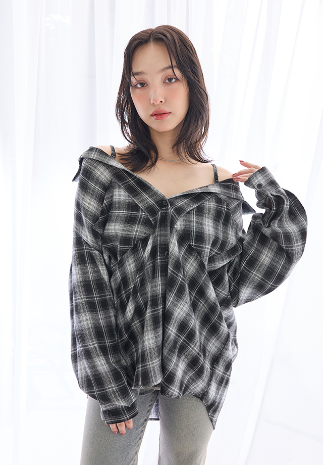 2WAY CHECKED SHIRT