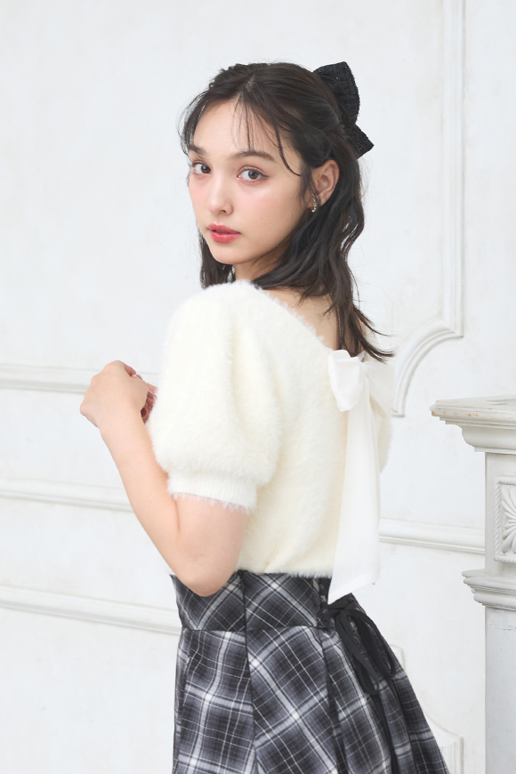 BACK RIBBON KNIT