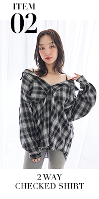 2WAY CHECKED SHIRT