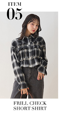 FRILL CHECK SHORT SHIRT