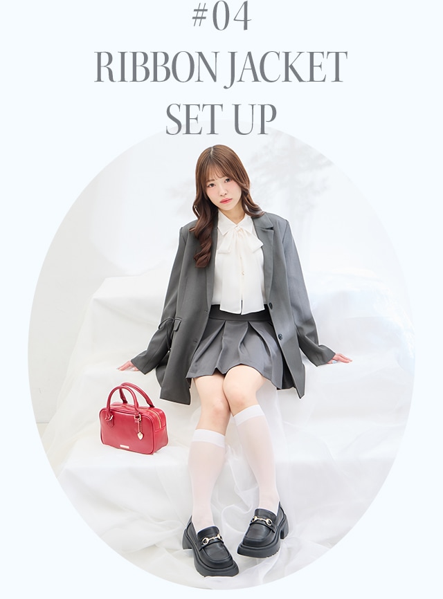 #04 RIBBON JACKET SET UP